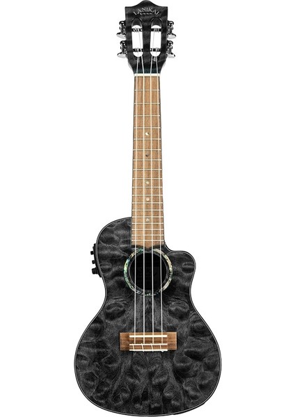 Qm-Bkcec Quilted Maple Concert Elektro Ukulele