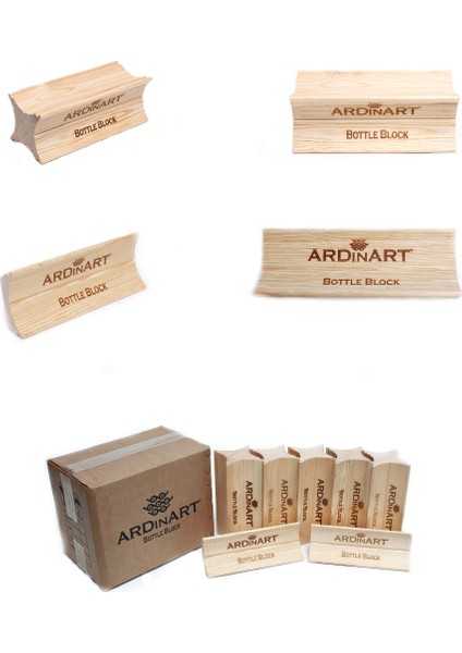 Bottle Block 12’ Li Ahşap Şaraplık, Ahşap Şarap Rafı