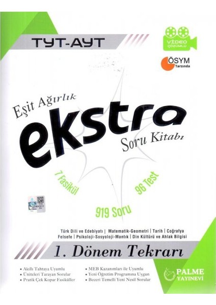 TYT - AYT Eşit Ağırlık Ekstra Soru Bankası 1. Dönem Tekrarı