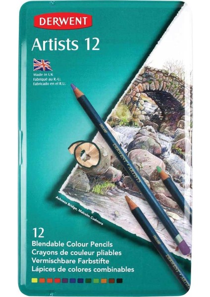 Artists Kuruboya Kalem Seti Metal Kutu 12 Renk fırsatları