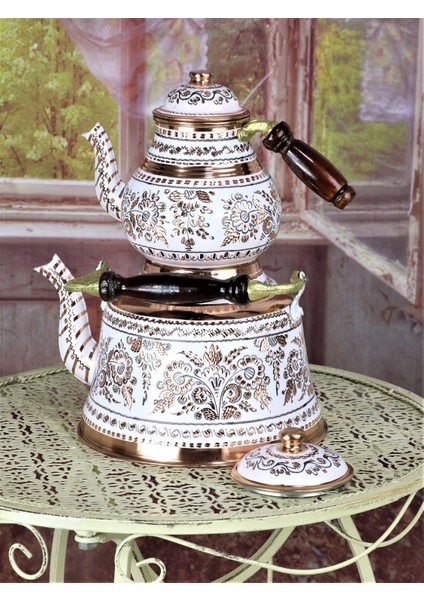 Gül Çiçek Royal Ihlamur Bakır Çaydanlık fiyatları