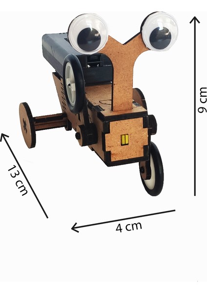 Robotik Şeyler Kendin Yap Taktuk Robot Eğitici Oyuncak Seti Boyanabilir Ahşap