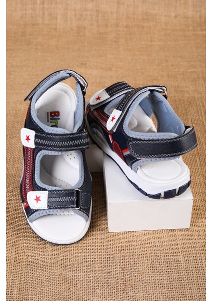 Lacivert Bordo Garnili Çocuk Sandalet fiyatları