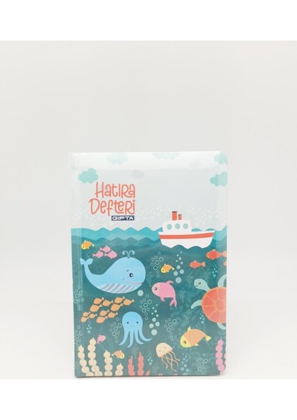 Deniz Dünyası Hatıra Defteri 80 Yaprak Çizgili 12 x 17 cm