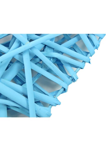 Dekoratif Hasır Kalp, 30 x 25 x 6 cm - Mavi modelleri