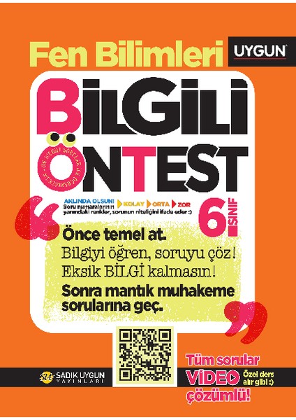 – Bilgili Ön Test – Fen Bilimleri 6. Sınıf