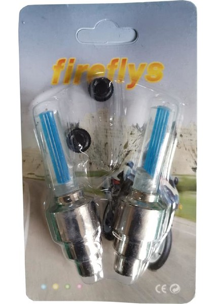 Bisiklet Sibop Kapağı LED Işıklı Lvc-60 Mavi 2'li Set