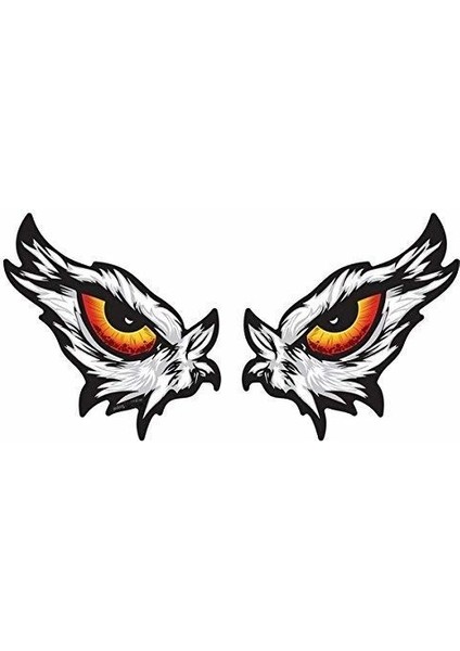 Kartal Gözleri Araba Oto Sticker Yapıştırma Renkli 2ADET