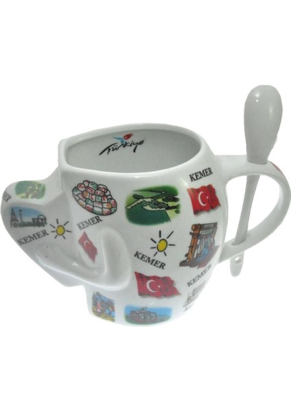 Hdmarketim Antalya Kemer Temalı El Figürlü Seramik Kupa 5916