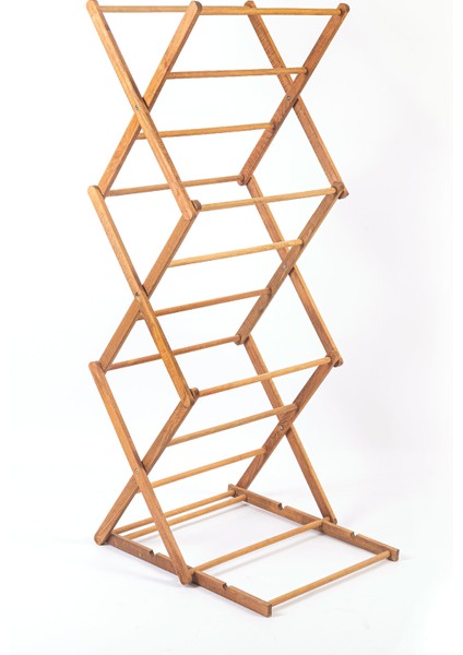 Ahşap 3 Kademeli Kurutmalık Katlanır Pratik