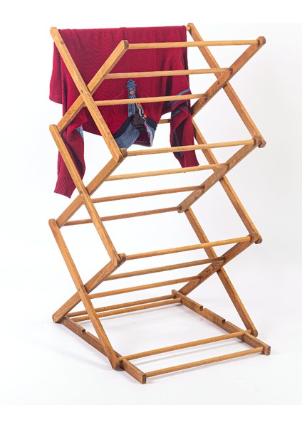 Ahşap 3 Kademeli Kurutmalık Katlanır Pratik modelleri