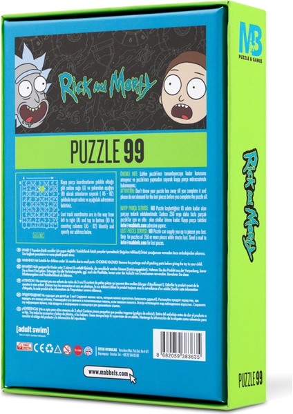 Warner Bros 99 Parça Rick & Morty Puzzle