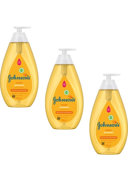 Johnsons Baby Bebek Şampuanı 750 ml 3 Adet