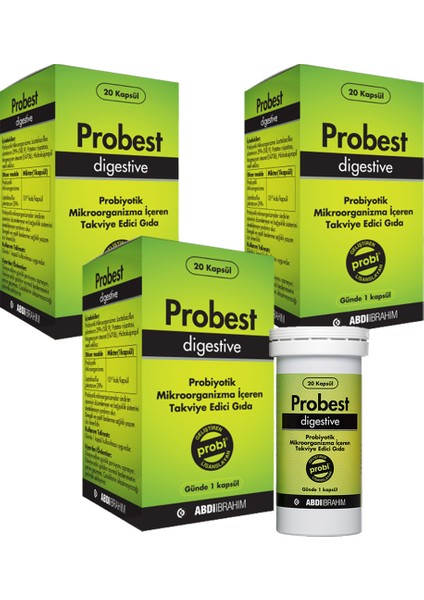 Probest Digestive Probiyotik 20 Kapsül x 3 Adet