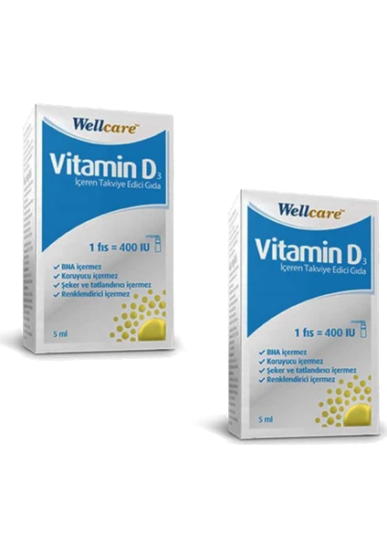 Vitamin D3 400 Iu 5 ml Sprey x 2 Adet