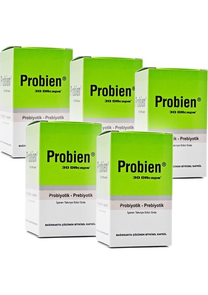 Probien Probiyotik Prebiyotik 30 Kapsül x 5 Adet