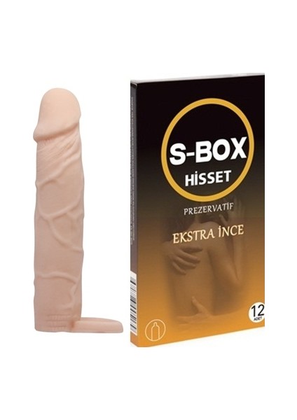 Ince Prezervatif + Dolgulu Penis Kılıfı 5 cm