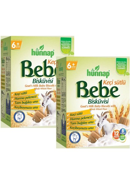 Keçi Sütlü Bebe Bisküvisi 400 gr x 2 Adet