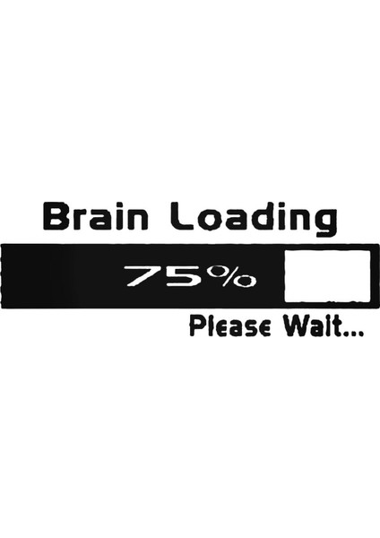 Brain Loading Sticker Araba Oto Arma Duvar Sticker Ev Dekoratif Çıkartma 20 x 20 cm Siyah