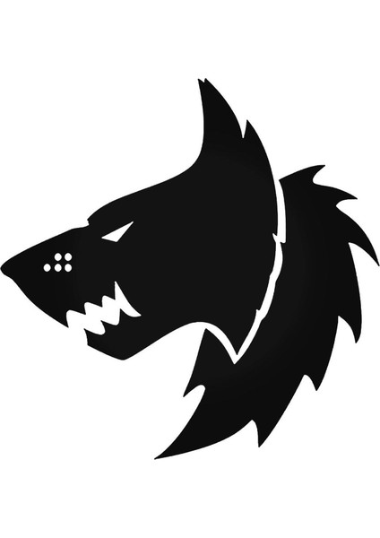 Warhammer 40k Space Wolves 057 Sticker Araba Oto Arma Duvar Sticker Ev Dekoratif Çıkartma 20 x 20 cm Siyah