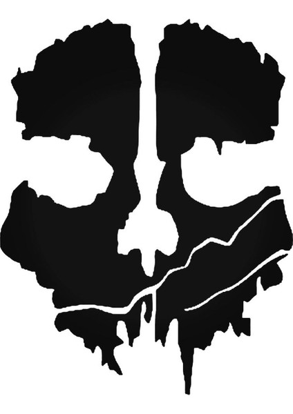 Call Of Duty Ghost Gaming 2 Sticker Araba Oto Arma Duvar Sticker Ev Dekoratif Çıkartma 20 x 20 cm Siyah