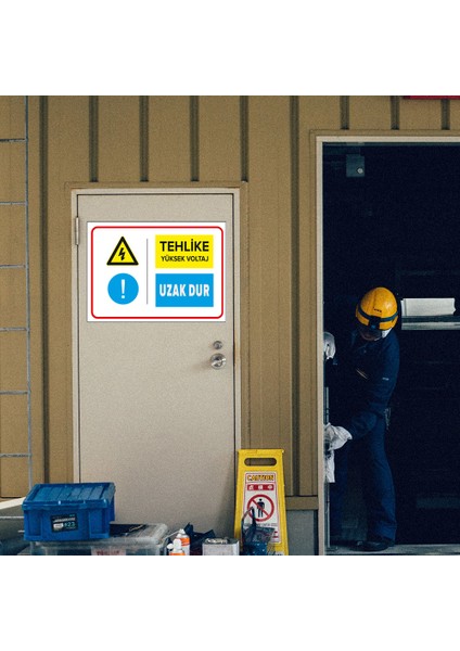 - Tehlike Yüksek Voltaj Uzak Dur Levhası - Dekote Malzeme 25X35Cm modelleri