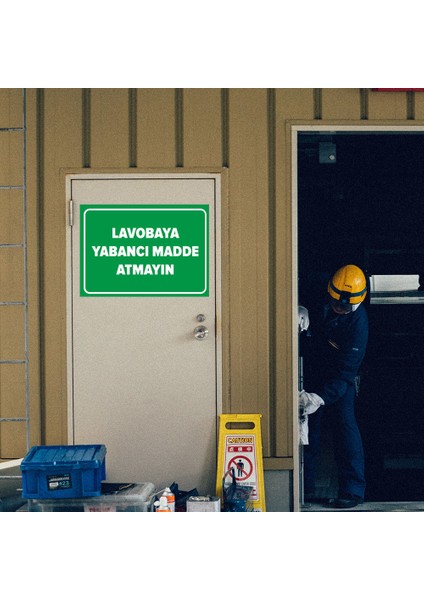 - Lavobaya Yabancı Madde Atmayın Levhası - Dekote Malzeme 25X35Cm modelleri