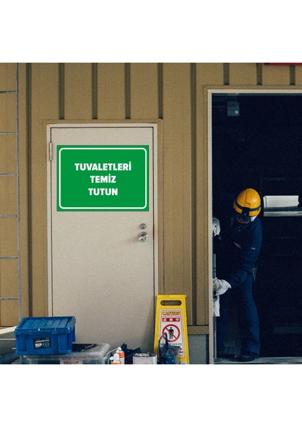 - Tuvaletleri Temiz Tutun Levhası - Dekote Malzeme 25X35Cm modelleri