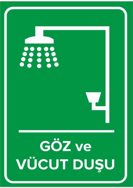 - Göz Ve Vücut Duşu Levhası - Dekote Malzeme 25X35Cm