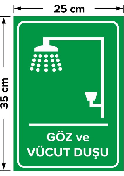 - Göz Ve Vücut Duşu Levhası - Dekote Malzeme 25X35Cm