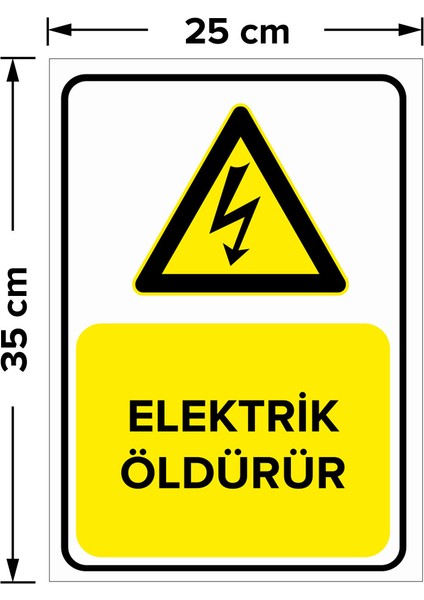 - Elektrik Öldürür Levhası - Dekote Malzeme 25X35Cm fiyatları