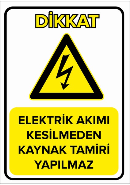 - Elektrik Akımı Kesilmeden Kaynak Tamiri Yapılmaz Levhası - Dekote Malzeme 25X35Cm