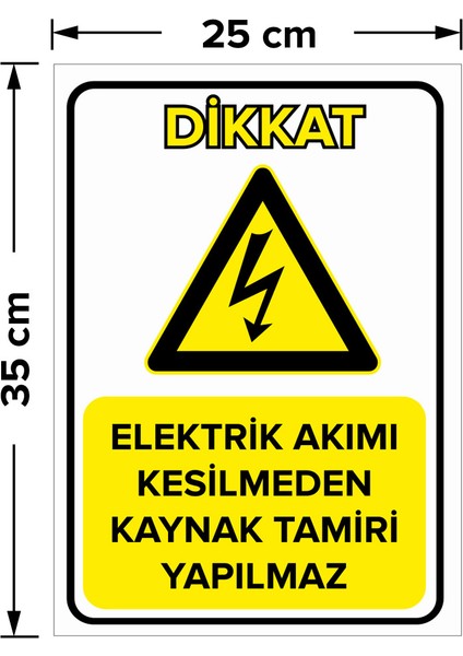 - Elektrik Akımı Kesilmeden Kaynak Tamiri Yapılmaz Levhası - Dekote Malzeme 25X35Cm fiyatları