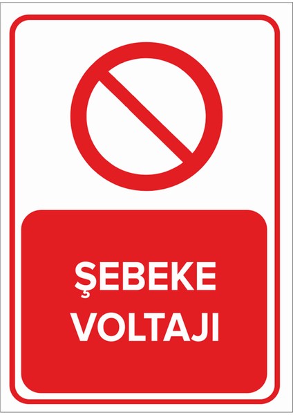 - Şebeke Voltajı Levhası - Dekote Malzeme 25X35Cm