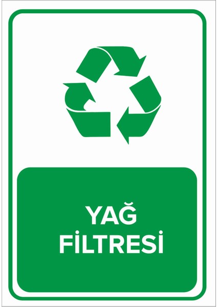 - Geri Dönüşüm Yağ Filtresi Levhası - Dekote Malzeme 25X35Cm
