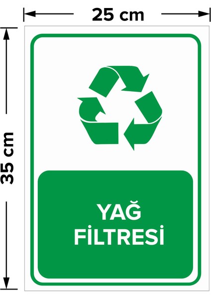 - Geri Dönüşüm Yağ Filtresi Levhası - Dekote Malzeme 25X35Cm fiyatları
