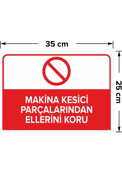 - Makine Kesici Parçalarından Ellerini Koru Levhası - Dekote Malzeme 25X35Cm fiyatları