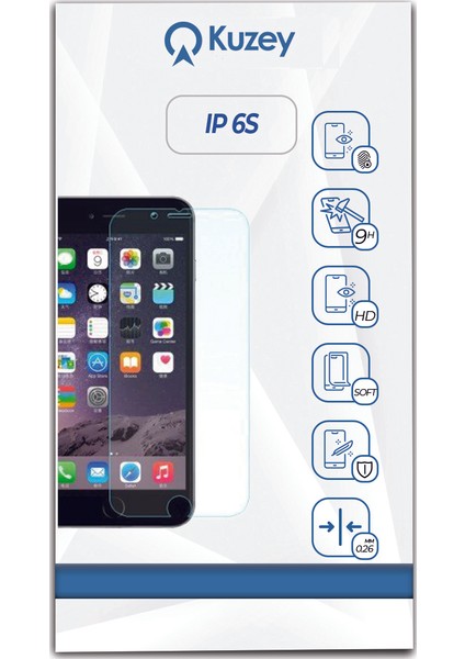 Apple iPhone 6s Temperli Ekran Koruyucu Cam Şeffaf