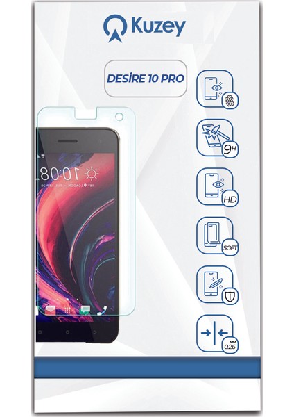 Htc Desire 10 Pro Temperli Ekran Koruyucu Cam Şeffaf