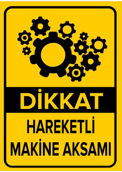 - Dikkat Hareketli Makine Aksamı Levhası - Dekote Malzeme 25X35Cm