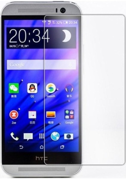 Htc One M8 Temperli Ekran Koruyucu Cam Şeffaf