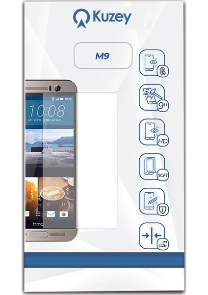 Htc One M9 Temperli Ekran Koruyucu Cam Şeffaf