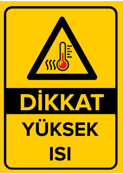 - Dikkat Yüksek Isı Levhası - Dekote Malzeme 25X35Cm