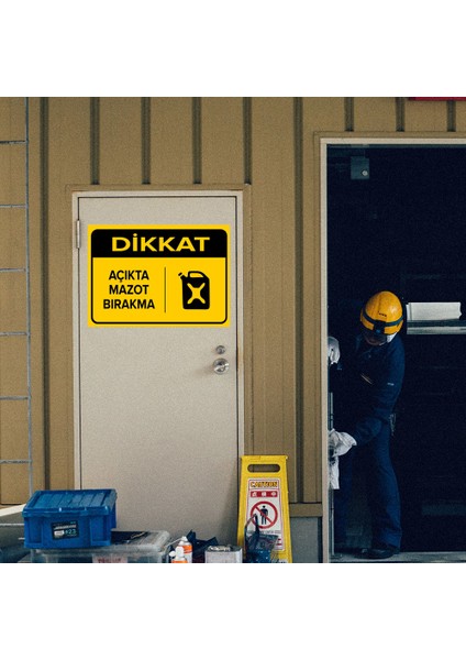 - Dikkat Açıkta Mazot Bırakma Levhası - Dekote Malzeme 25X35Cm modelleri