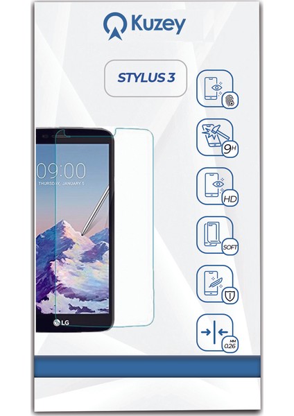 Lg Stylus 3 Temperli Ekran Koruyucu Cam Şeffaf fiyatları