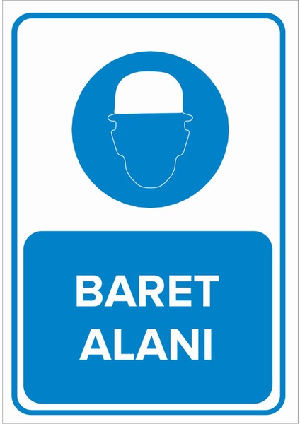 - Baret Alanı Levhası - Dekote Malzeme 25X35Cm