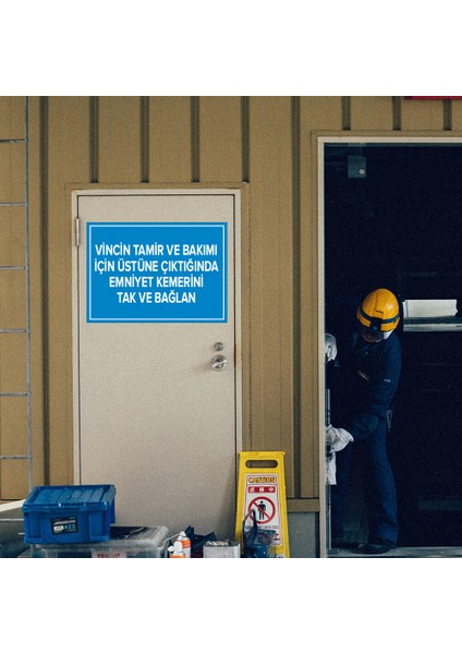 - Vincn Tamr Ve Bakmı İçn Üstne Çıktığnda Emnyet Kemerni Tak B. Levhsı - Dekote Malzeme 25X35Cm modelleri