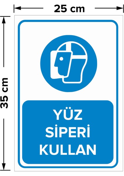 - Yüz Siperi Kullan Levhası - Dekote Malzeme 25X35Cm fiyatları
