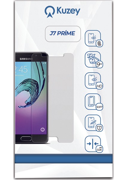 Samsung Galaxy J7 Prime 2 Temperli Ekran Koruyucu Cam Şeffaf