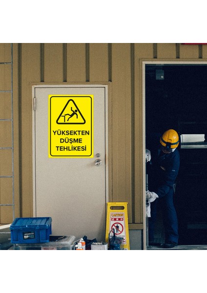 - Yüksekten Düşme Tehlikesi Levhası - Dekote Malzeme 25X35Cm modelleri